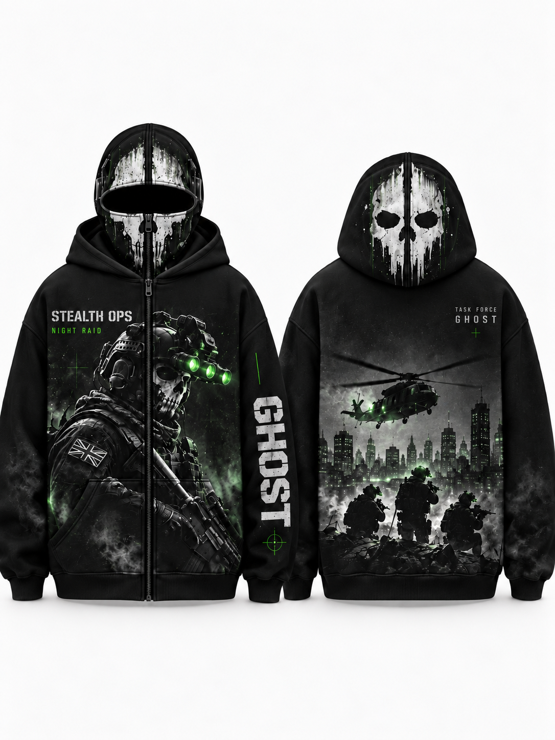Ghost Zip Up Hoodie – Ghost Mode